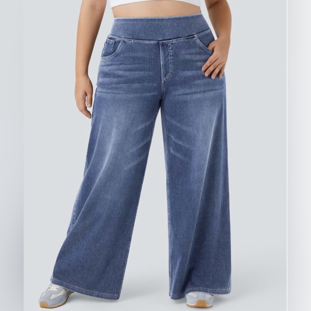 Halara Flex Plus Size High Waisted Wide Leg Jeans
